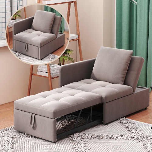 Schlafsofa Linea 3-in-1 mit Leinenbezug