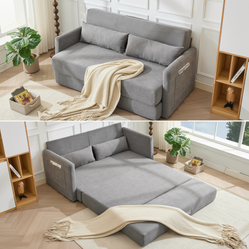 Bodensofa Calma 2-in-1 mit Cord-Bezug